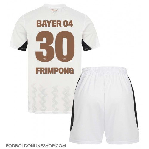 Bayer Leverkusen Jeremie Frimpong #30 Udebane Trøje Børn 2024-25 Kortærmet (+ Korte bukser)